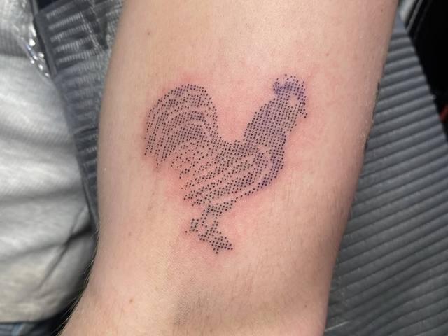 Dotwork rooster
